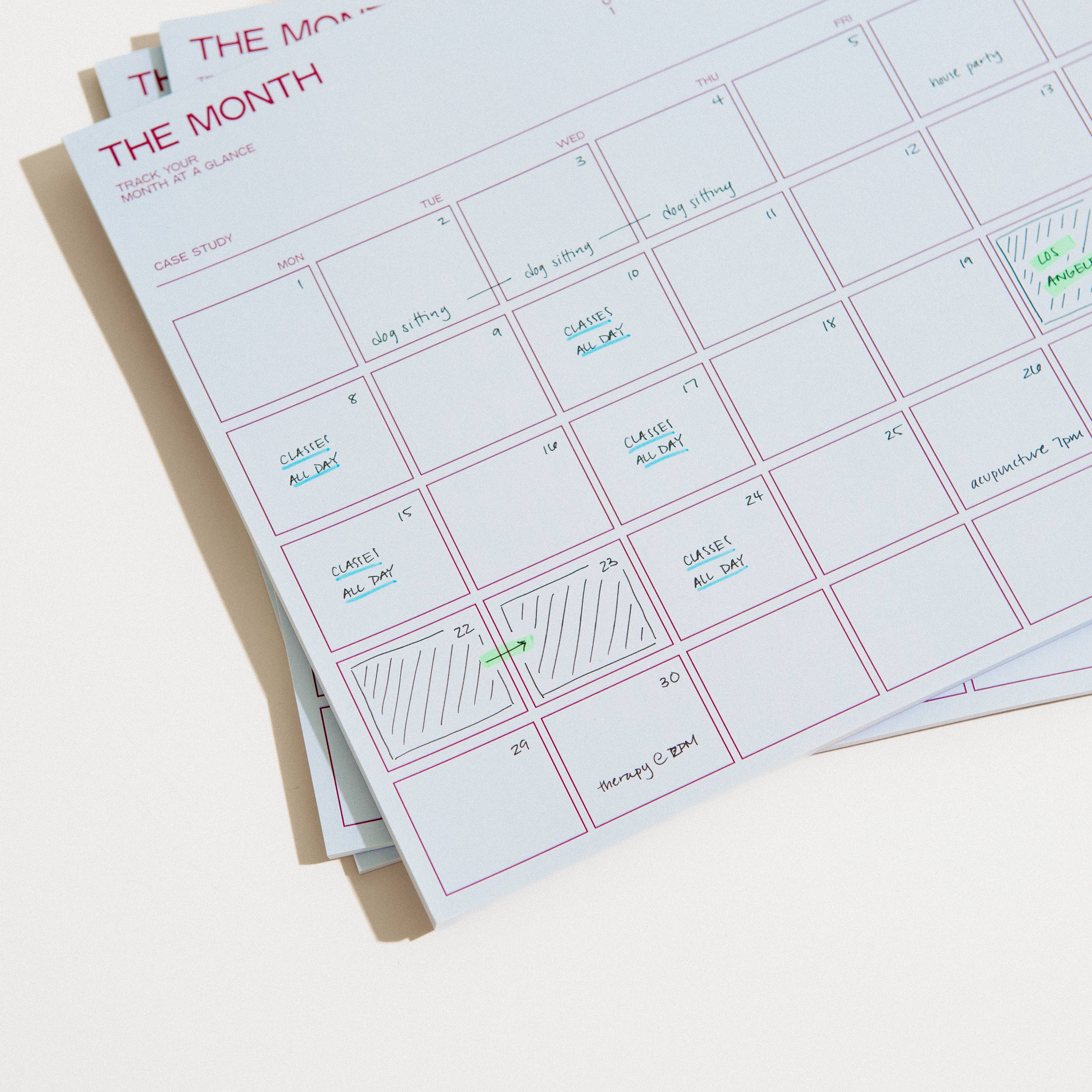 Monthly Desk Planner Notepad