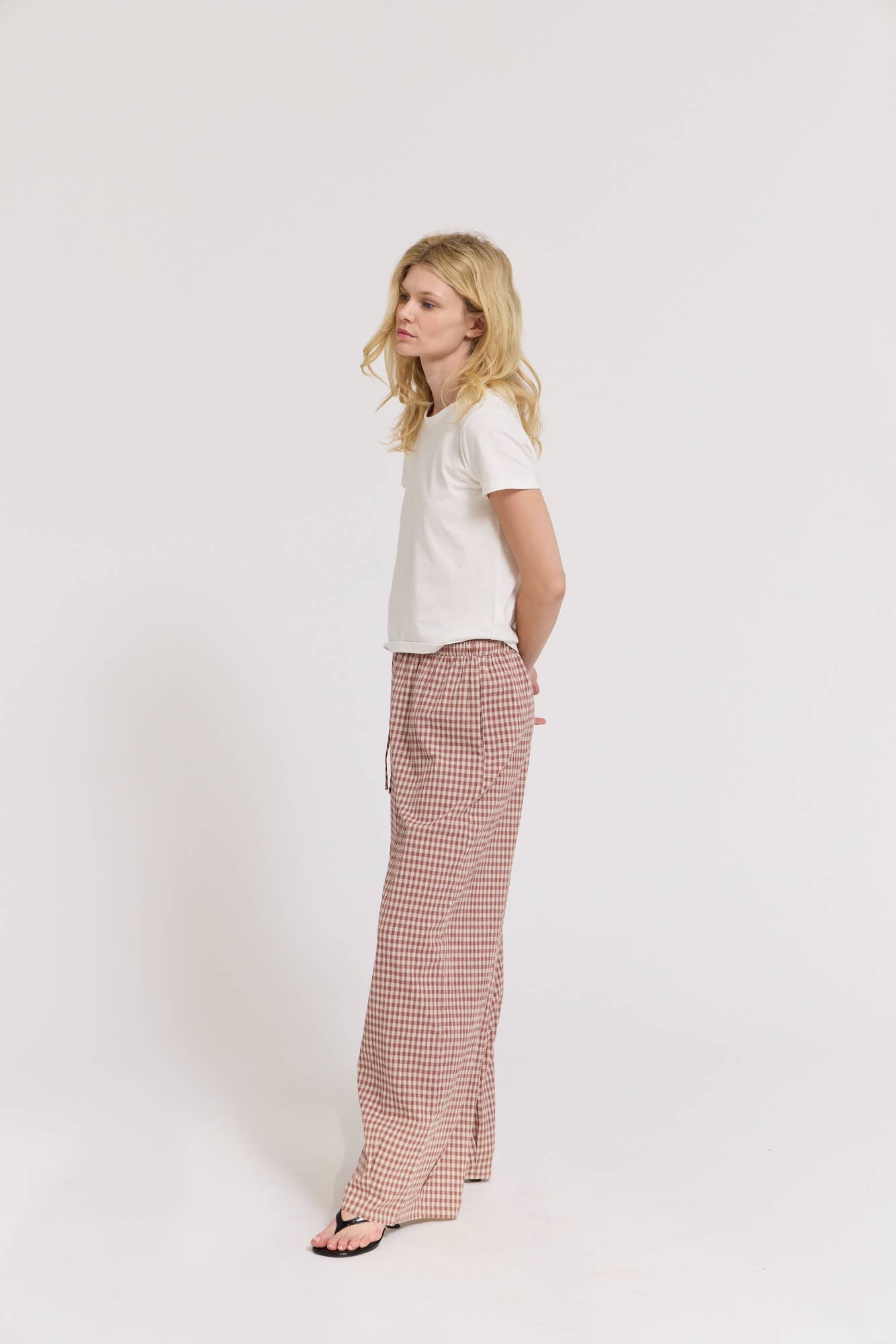 Relaxed Eyelet Pants