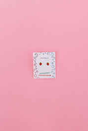 Strawberry Enamel Flat Back Kids Earrings