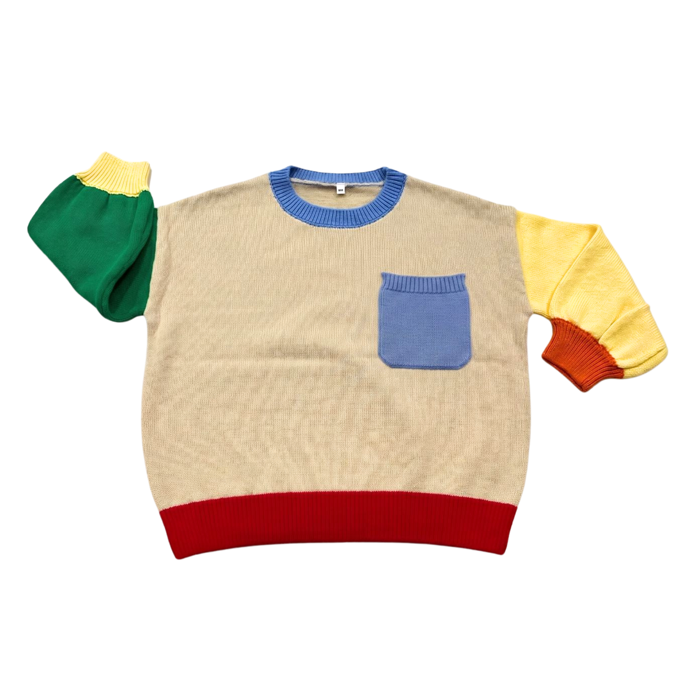Kids Colorblock Crewneck Sweater