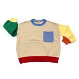 Kids Colorblock Crewneck Sweater