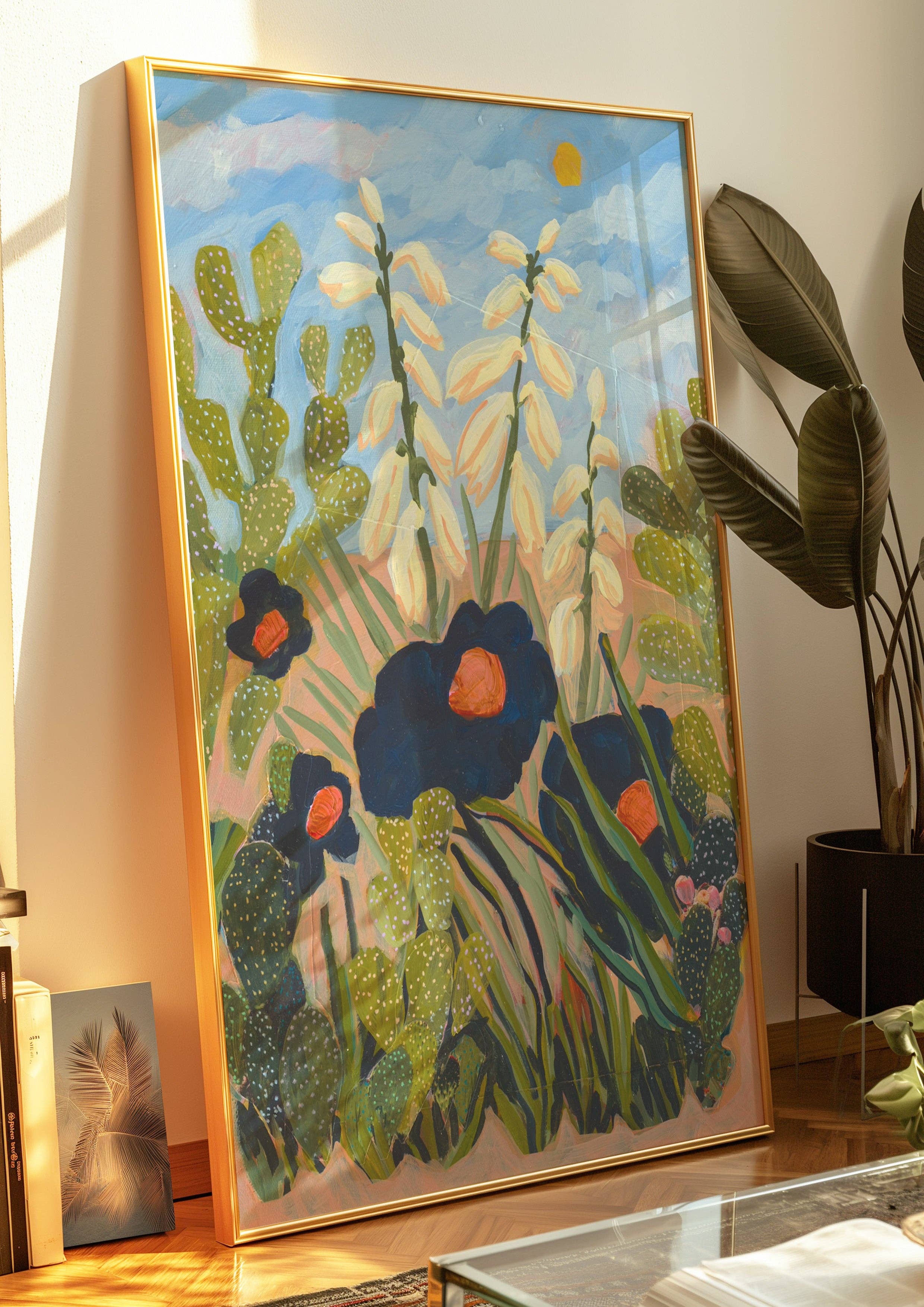 Desert Floral Yucca Cactus Print