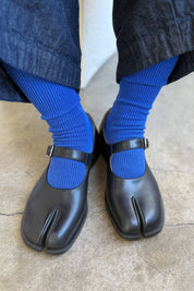 Blue Crisp Step Socks