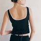 Woven Linen Lace Trim Top