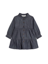 Tula Chambray Ruffle Shirt Dress