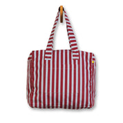 Daytrip Tote - Awning Stripe Chili Pepper