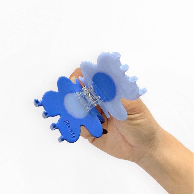 Flower Claw - Periwinkle + Blue