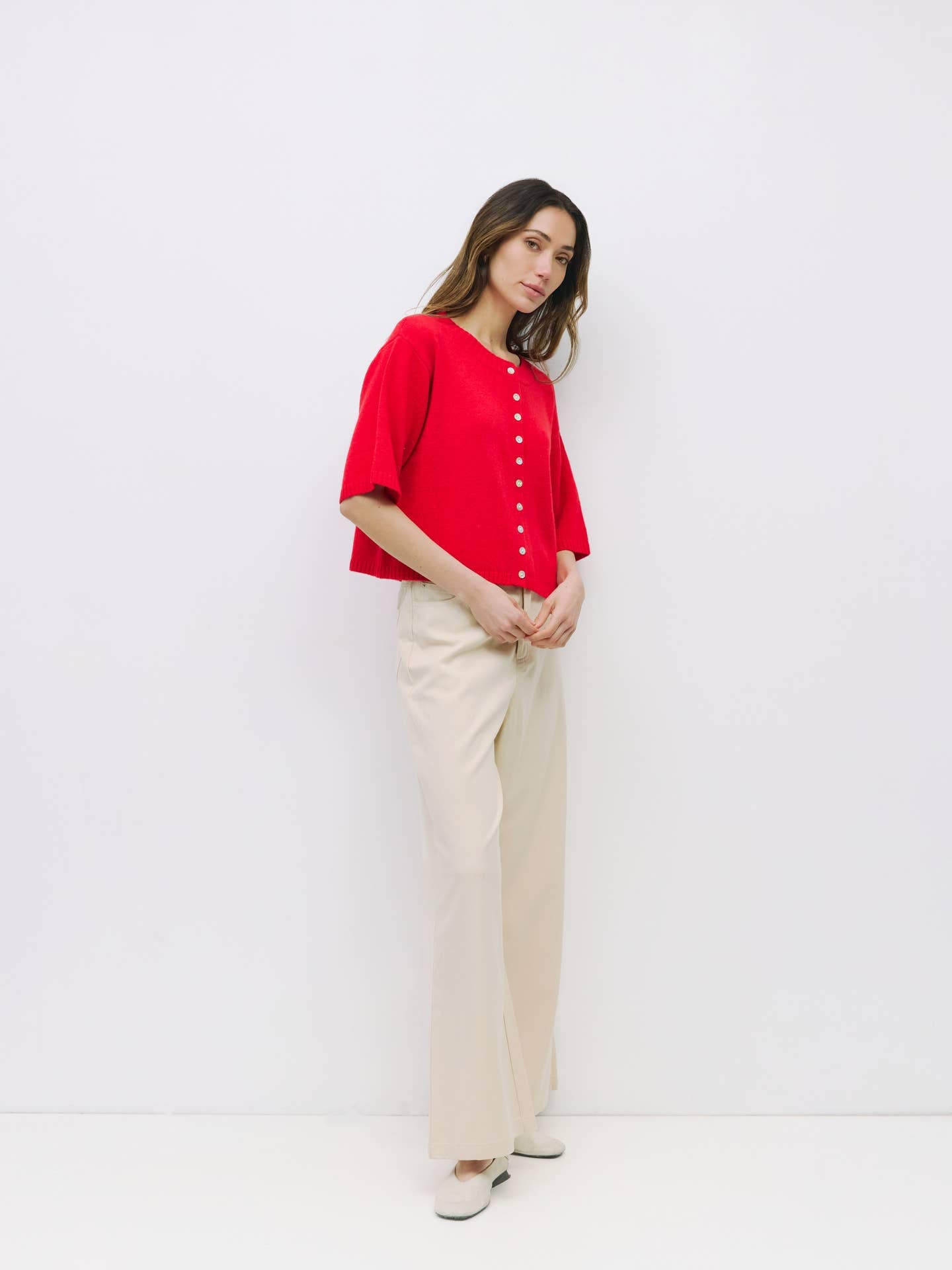 The Stacey Cardigan - Red