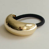 Narrow Crescent Metal Cuff Hair Tie