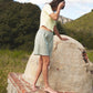 Linen Simple Short - Navy Stripe