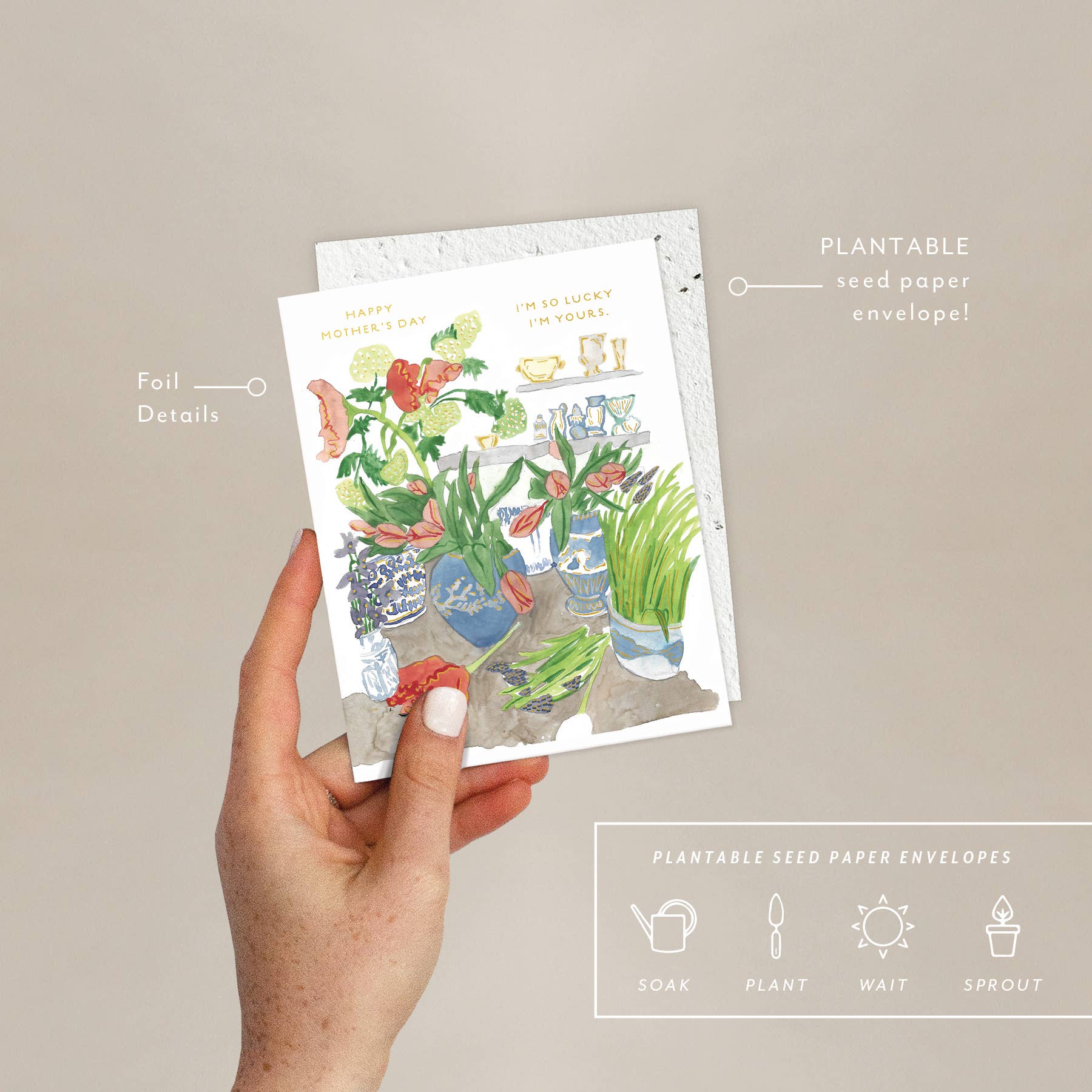 Mother's Flower Shoppe Card
