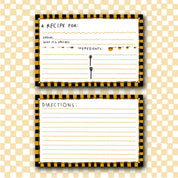 Checkered Recipe Cards