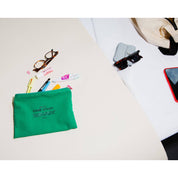 Washed Cotton Zipper Pouch