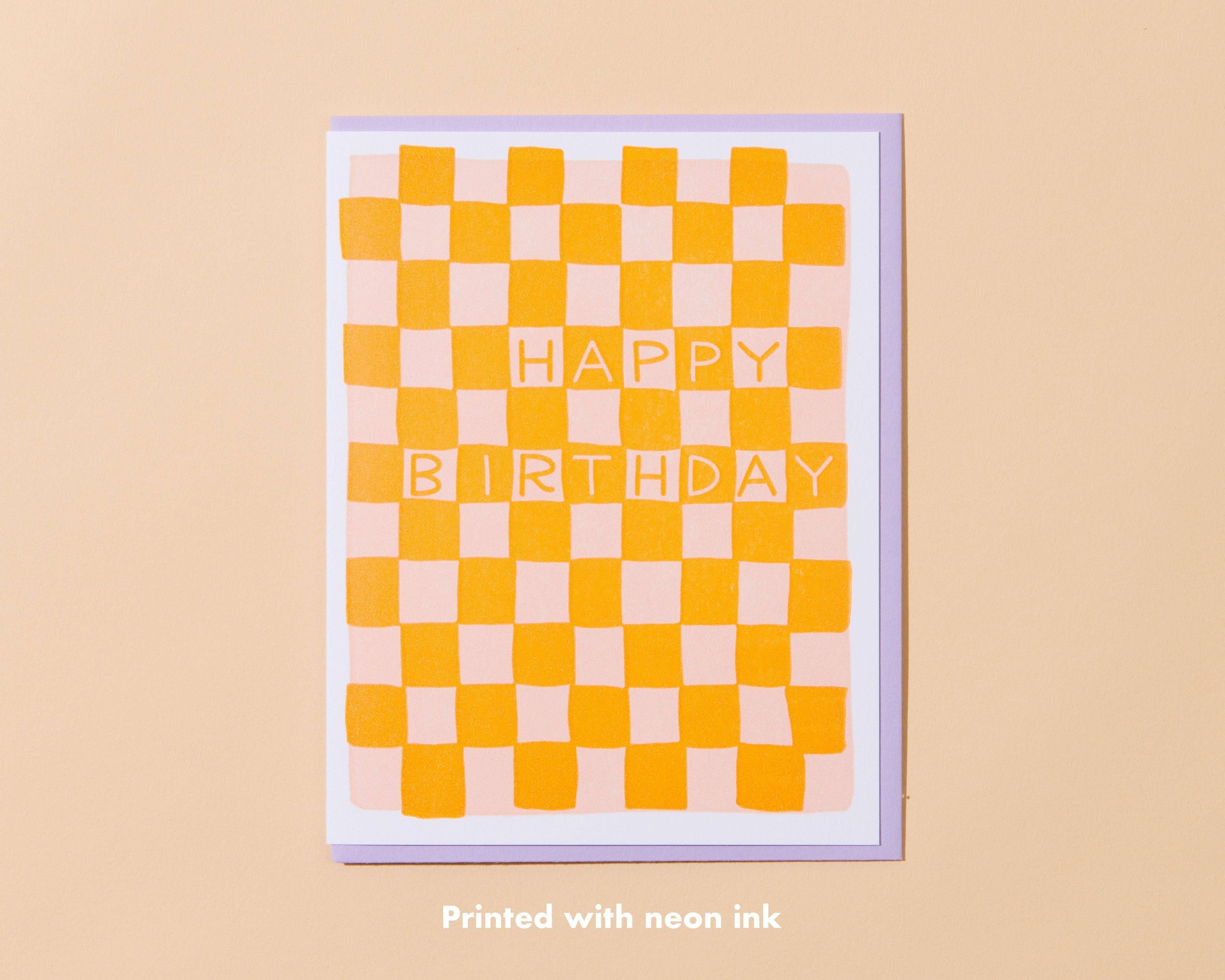 Checker Birthday Card