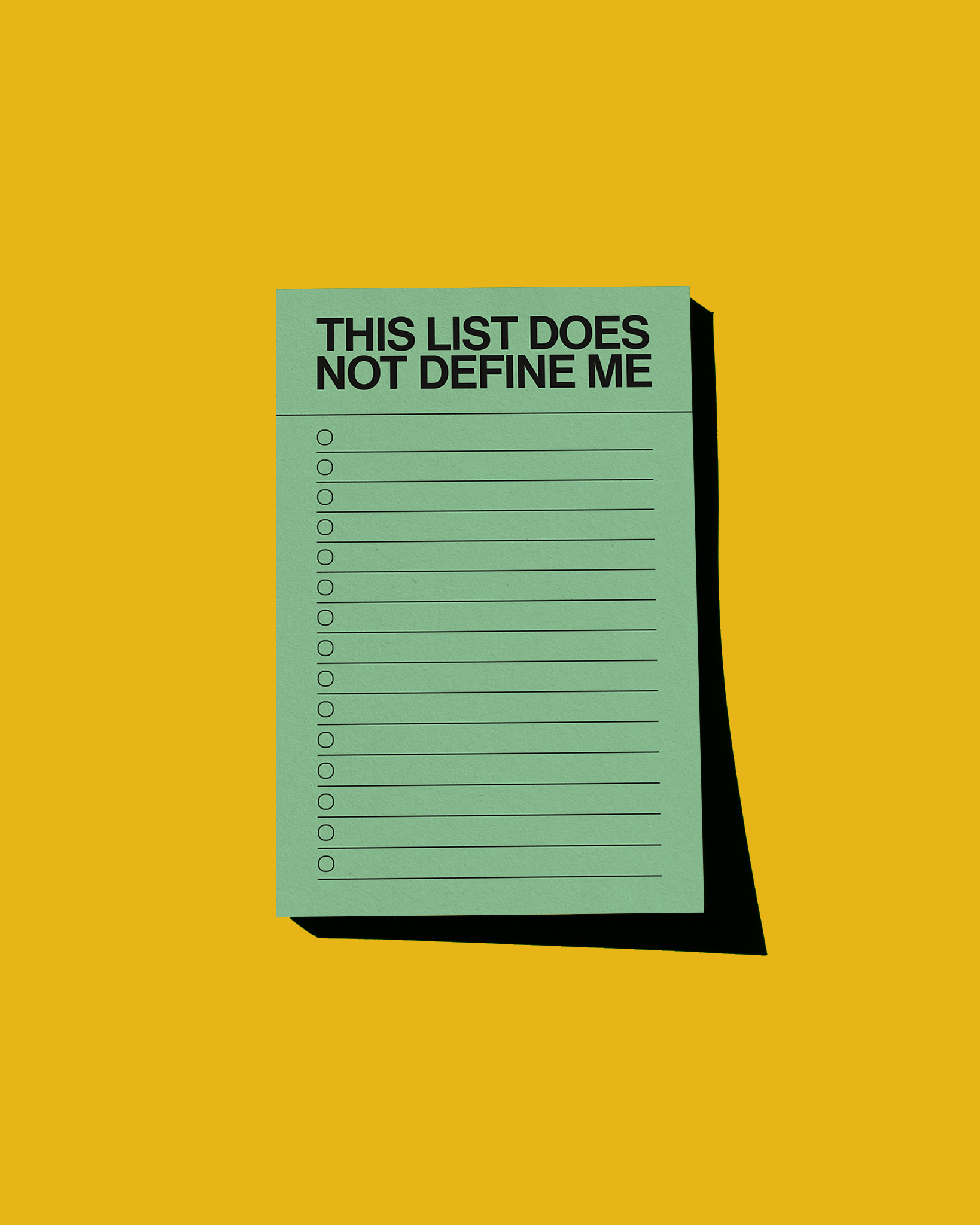 This List Does Not Define Me Notepad