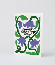 Happy Wedding Day Flowers Card