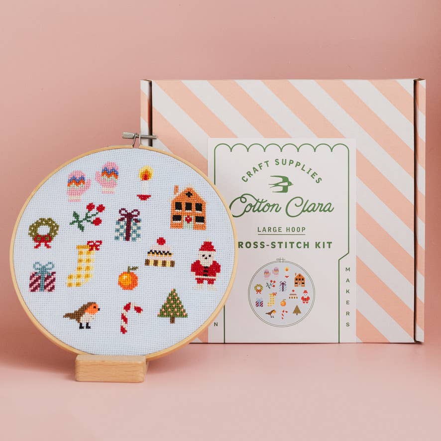 Colourful Beginner Christmas Cross Stitch Kit