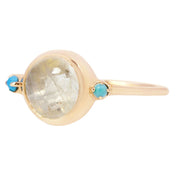 Hidden Star Ring - Moonstone & Turquoise/Gold