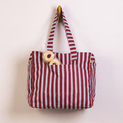 Daytrip Tote - Awning Stripe Chili Pepper