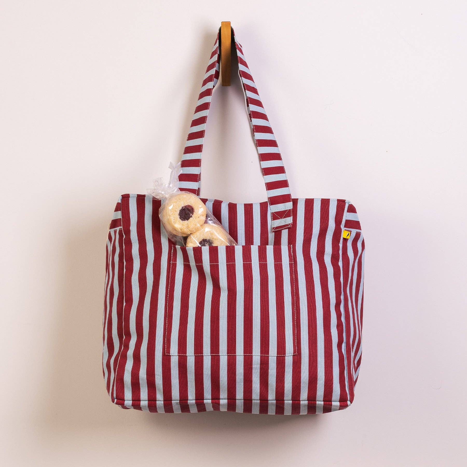 Daytrip Tote - Awning Stripe Chili Pepper