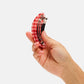 Oval Barrette - Red Plaid