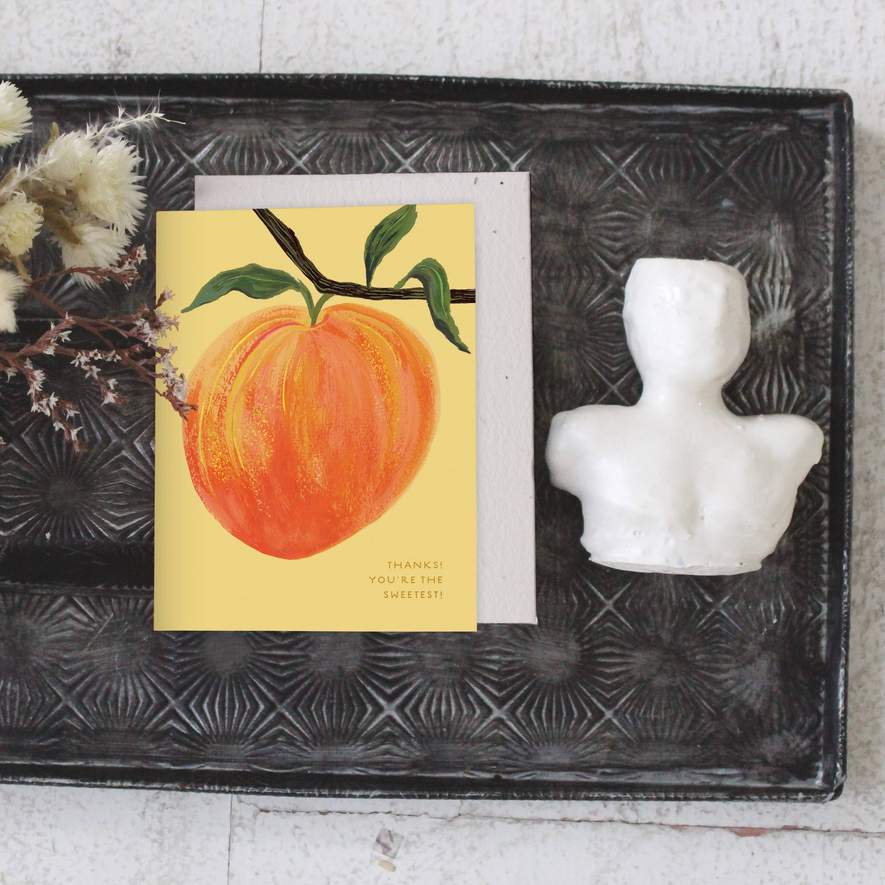 Peach Thank You Card