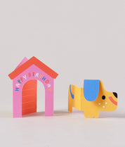 Dog In House Fold Out Kid's Birthday Card