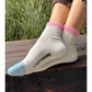 Grey + Pink Color Block Girlfriend Socks