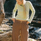 Washed Stripe Trouser - Brown Stripe
