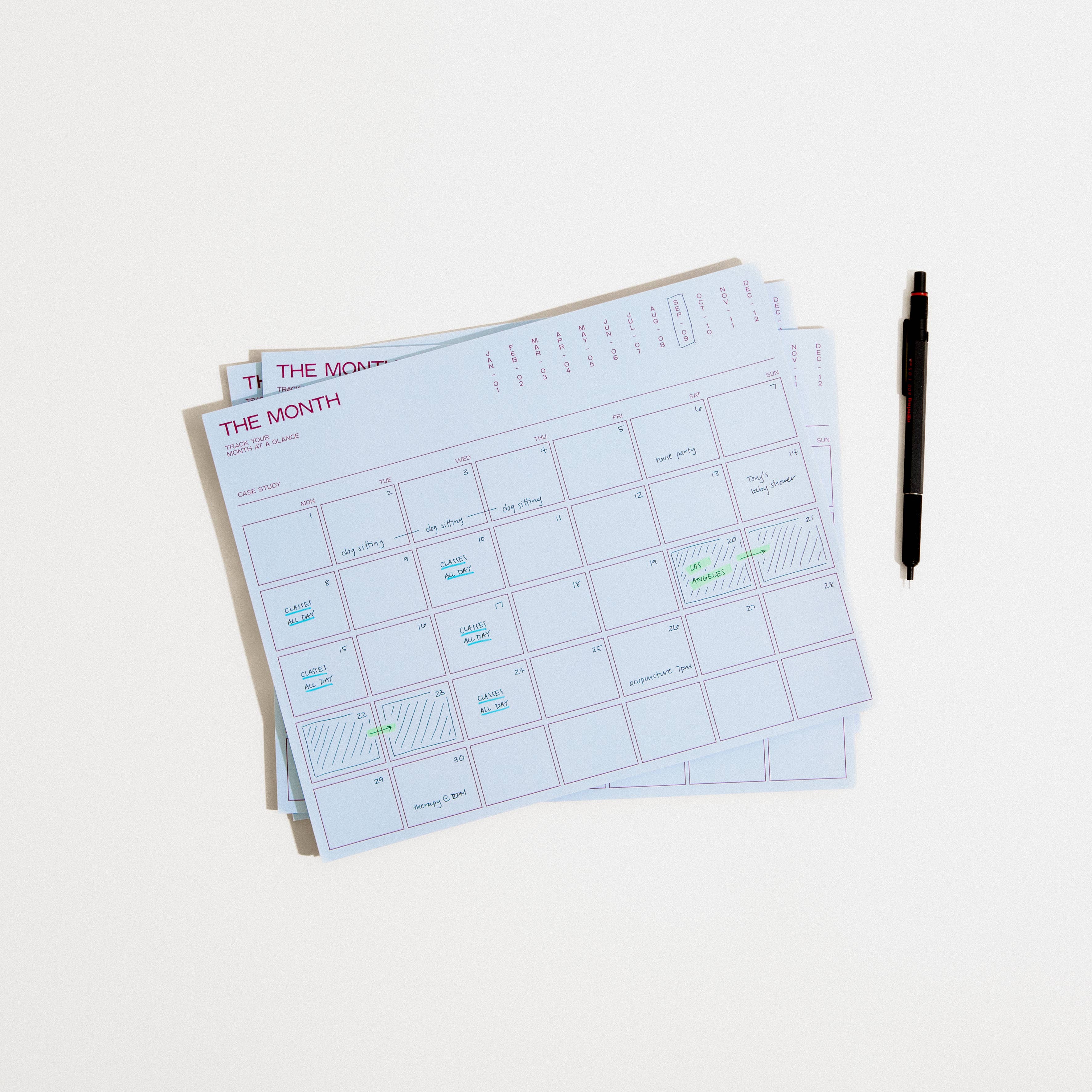 Monthly Desk Planner Notepad