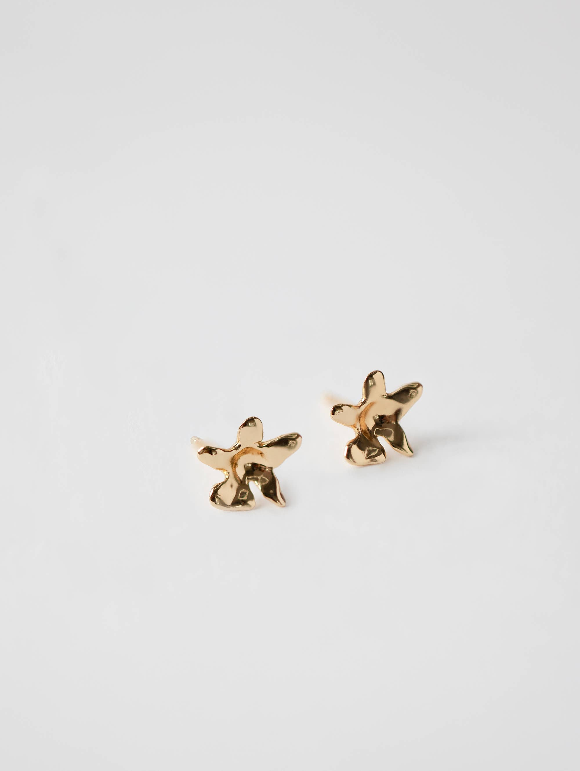 Flower Studs - 14k Gold vermeil