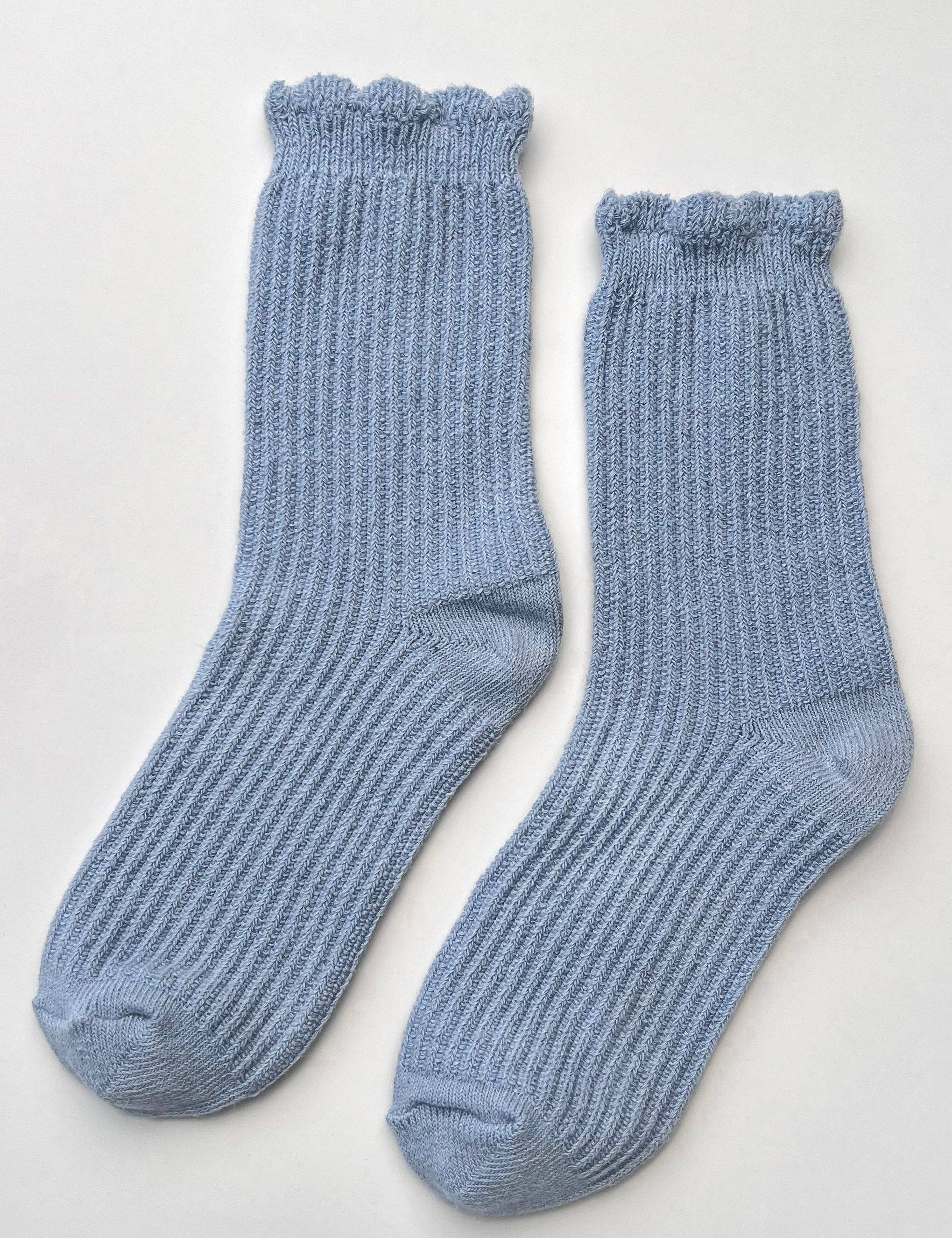 Linen Scallop Socks