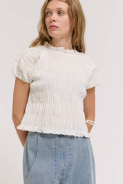 Shirring Ruffle Top