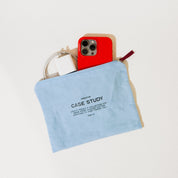 Washed Cotton Zipper Pouch