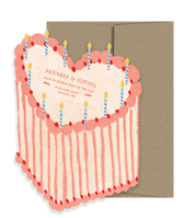 Heart Cake Birthday Die Cut Card