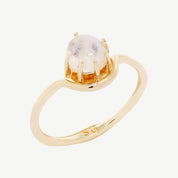 Mina Ring – Rainbow Moonstone/Gold