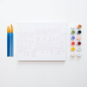 Holiday Townhomes Paint by Numbers Mini Kit