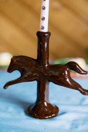 Dala Horse Ceramic Candlestick Holder