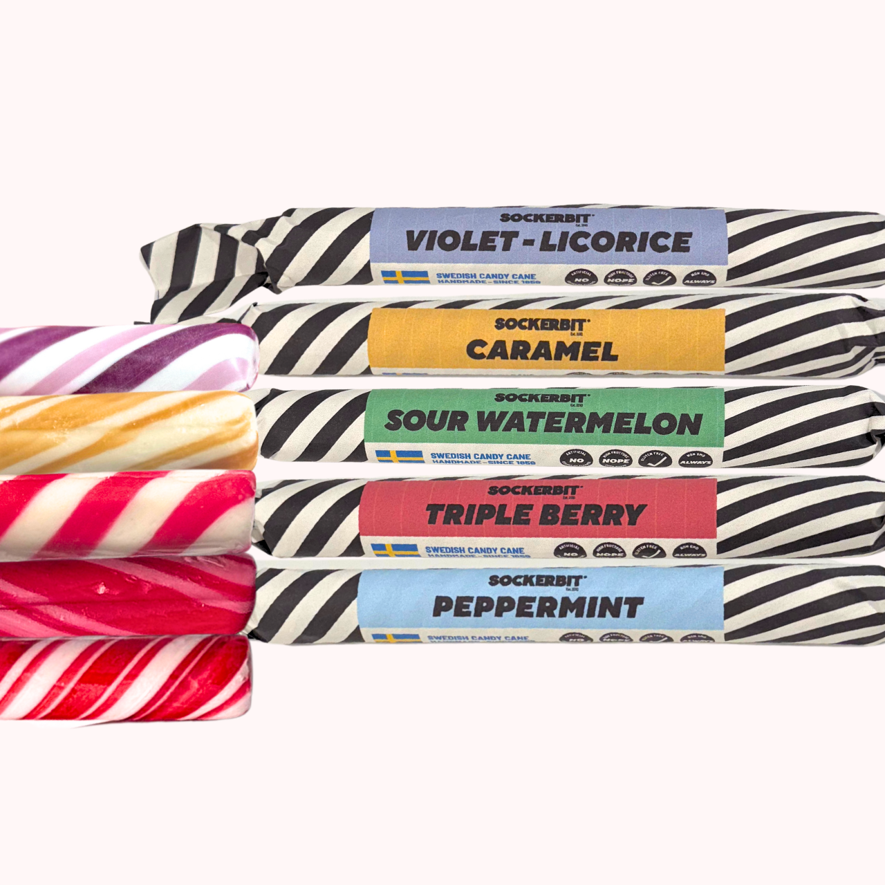 Assorted Swedish Candy Canes