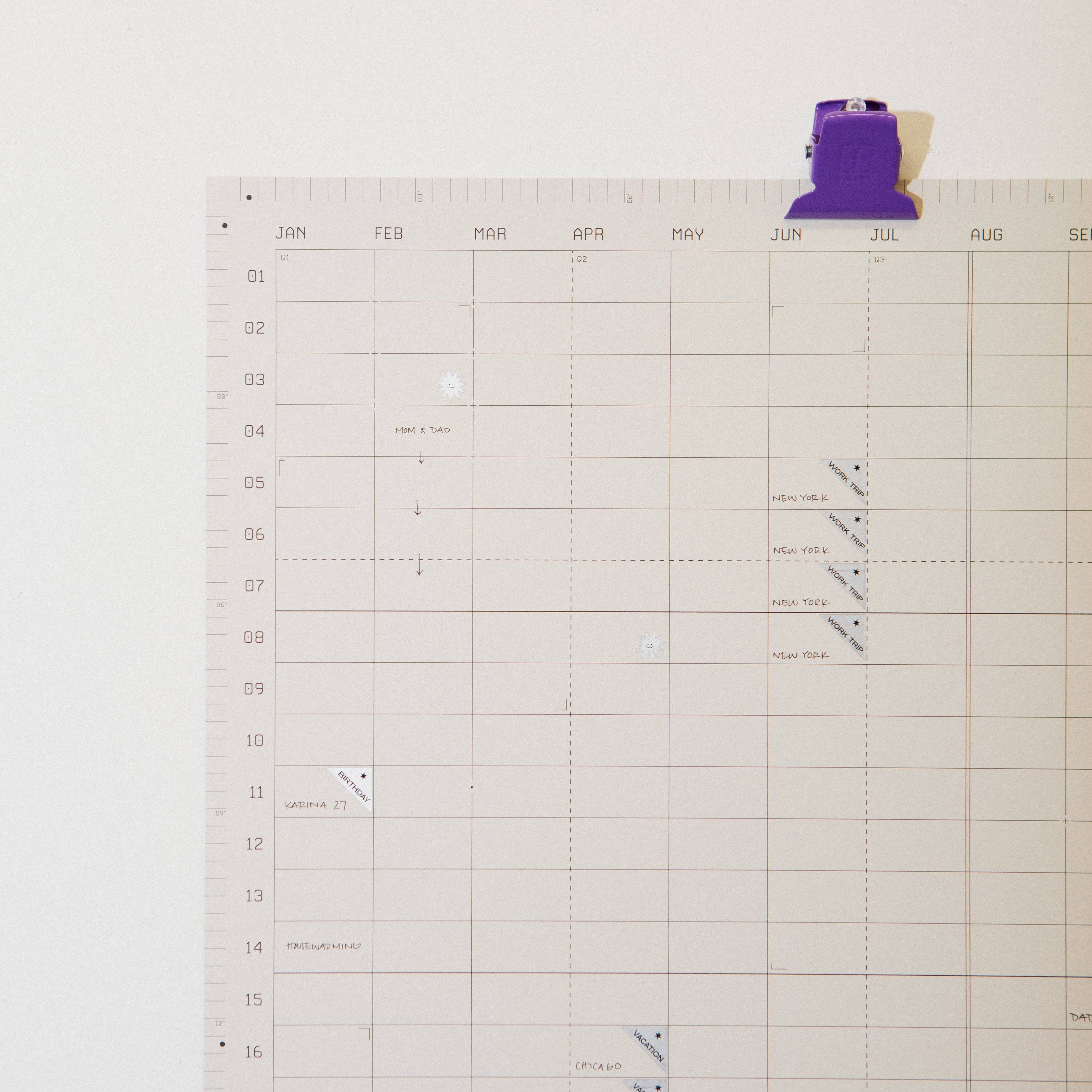 Open Dated 365 Day Wall Calendar