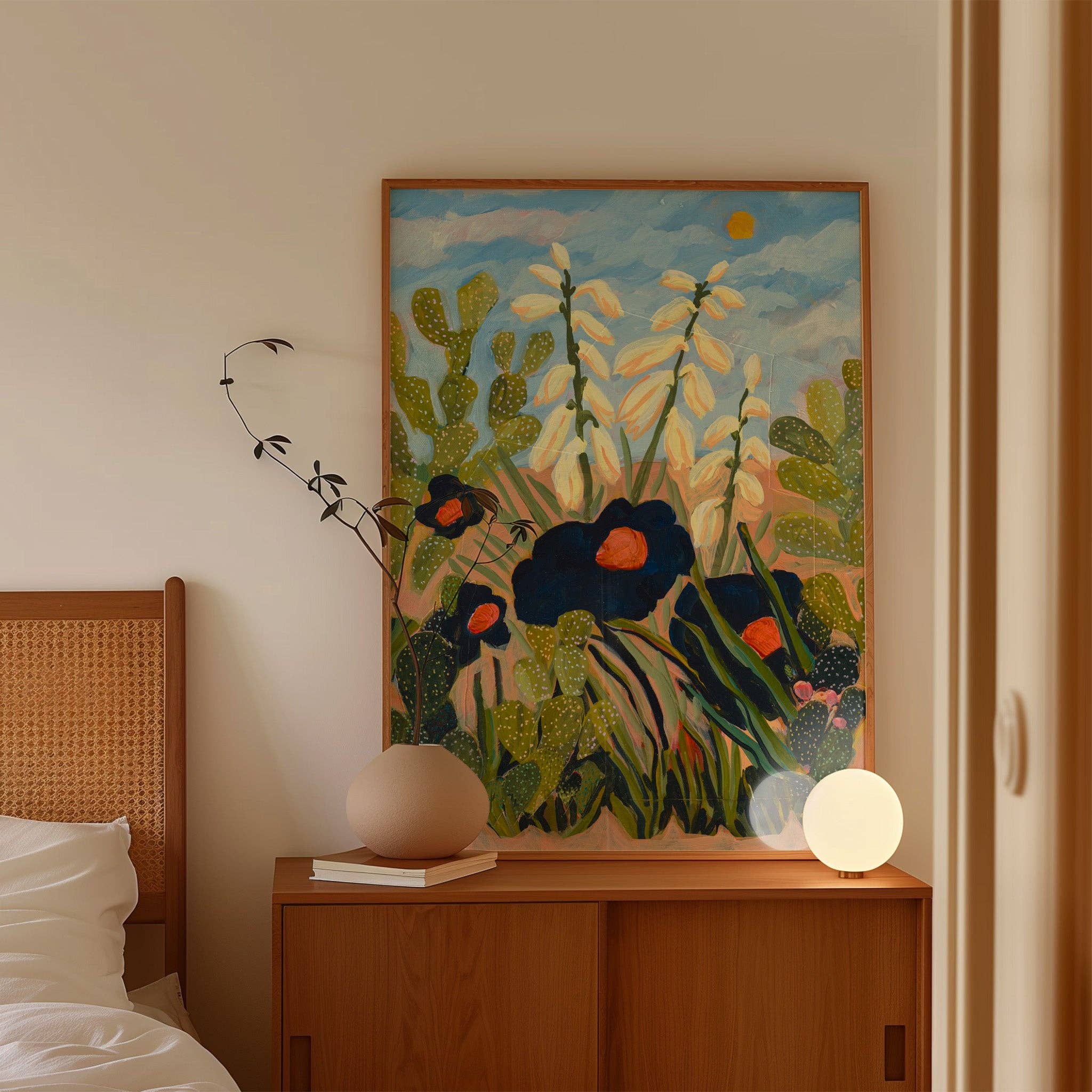 Desert Floral Yucca Cactus Print