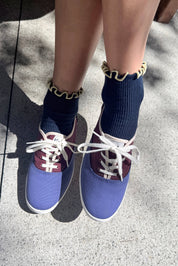 The Petite Ruffled Modal Socks