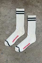 Classic White Mens Extended Boyfriend Socks
