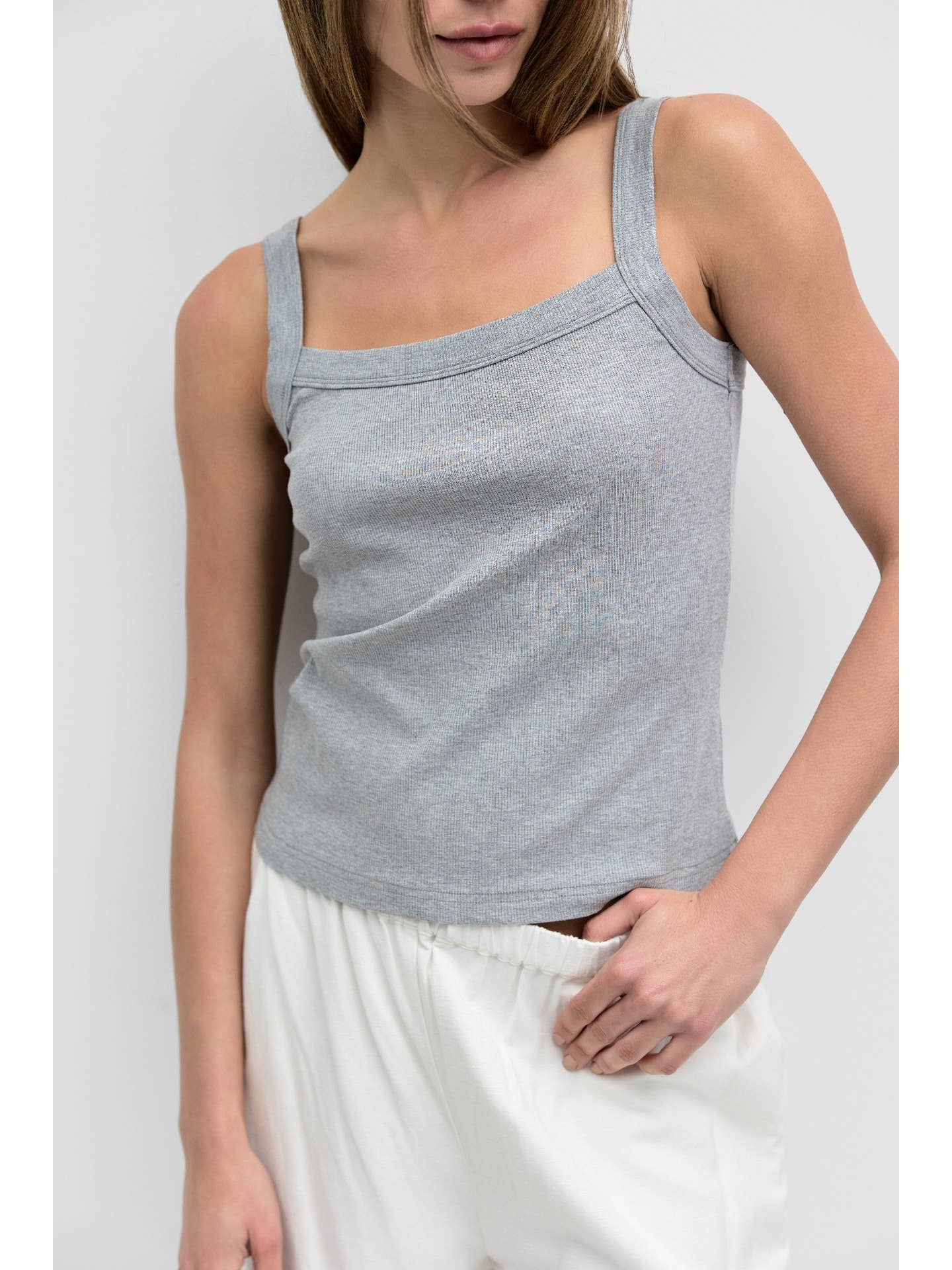 The Shay Tank Top - Heather Grey
