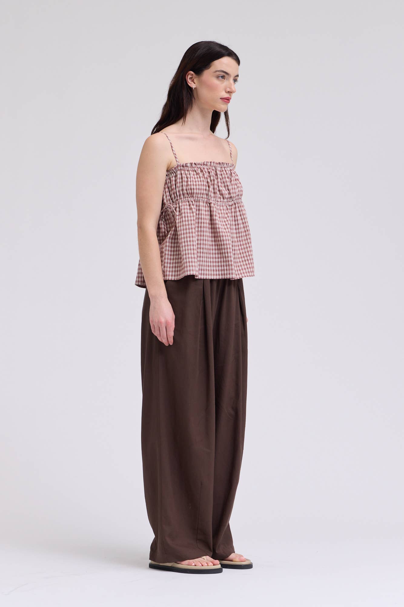 Crop Shirred Bust Tank Top