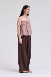 Crop Shirred Bust Tank Top