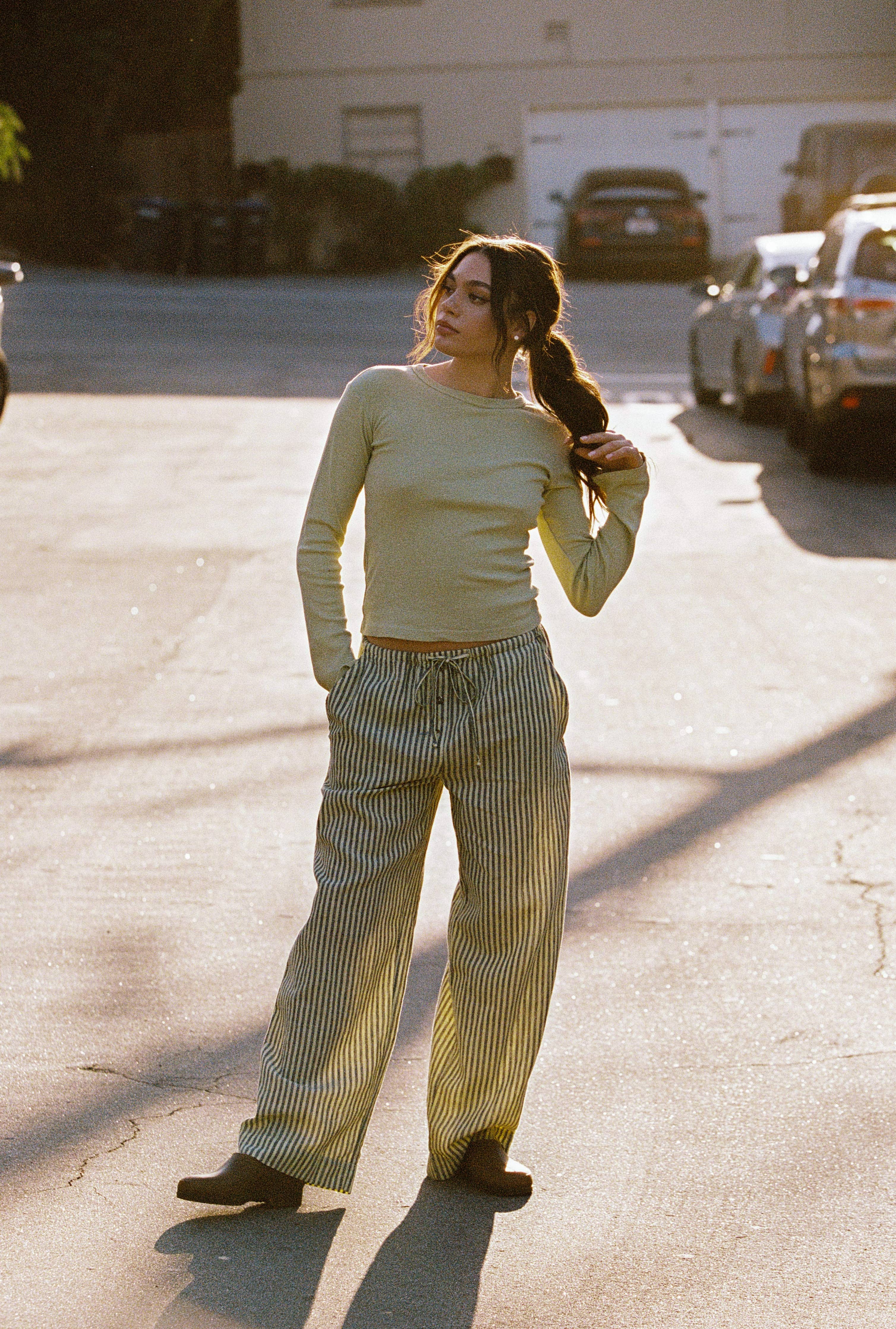 Laundered Stripe Pant