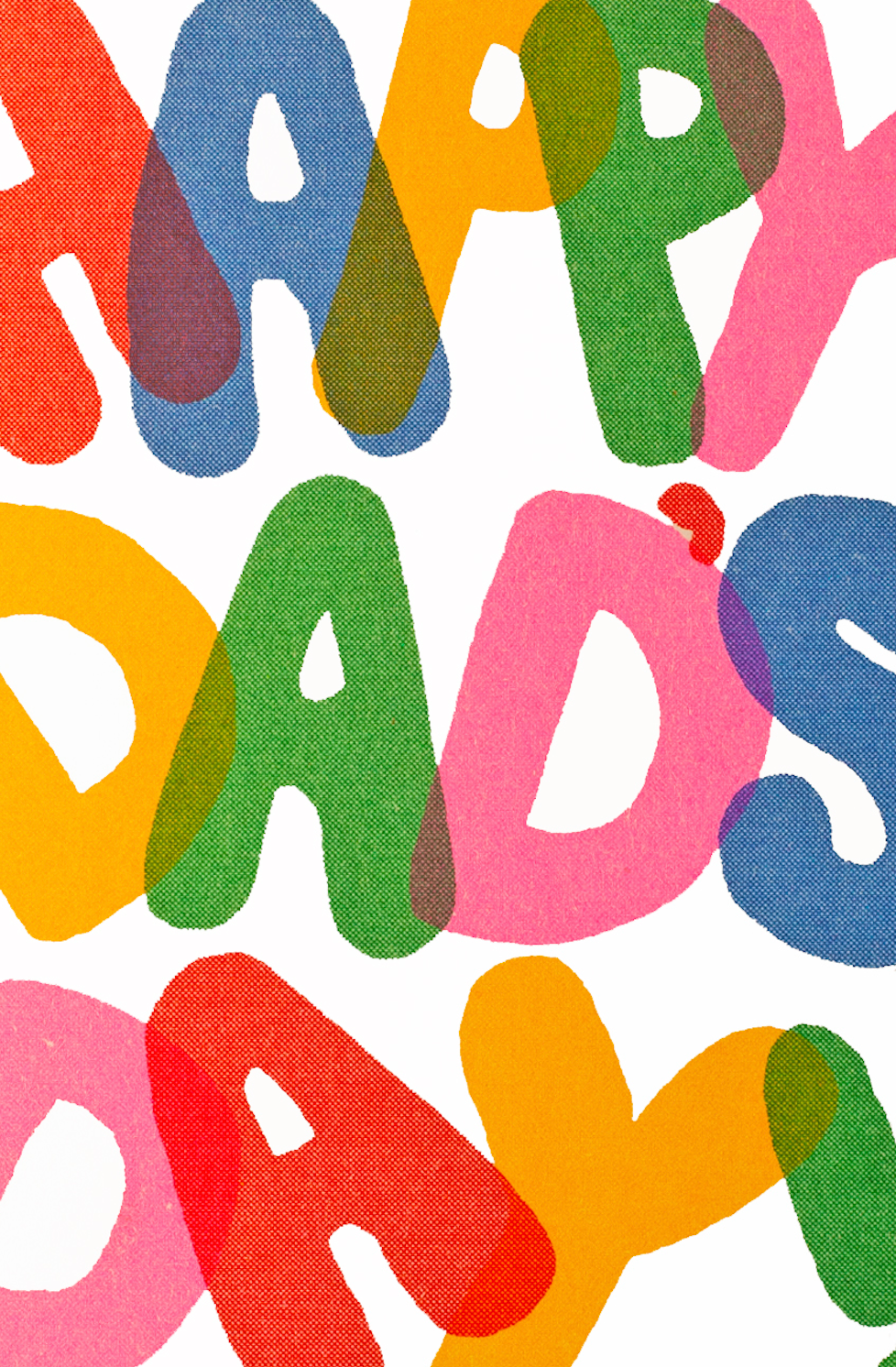 Father's Day Crooked Risograph Greeting Card