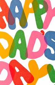 Father's Day Crooked Risograph Greeting Card