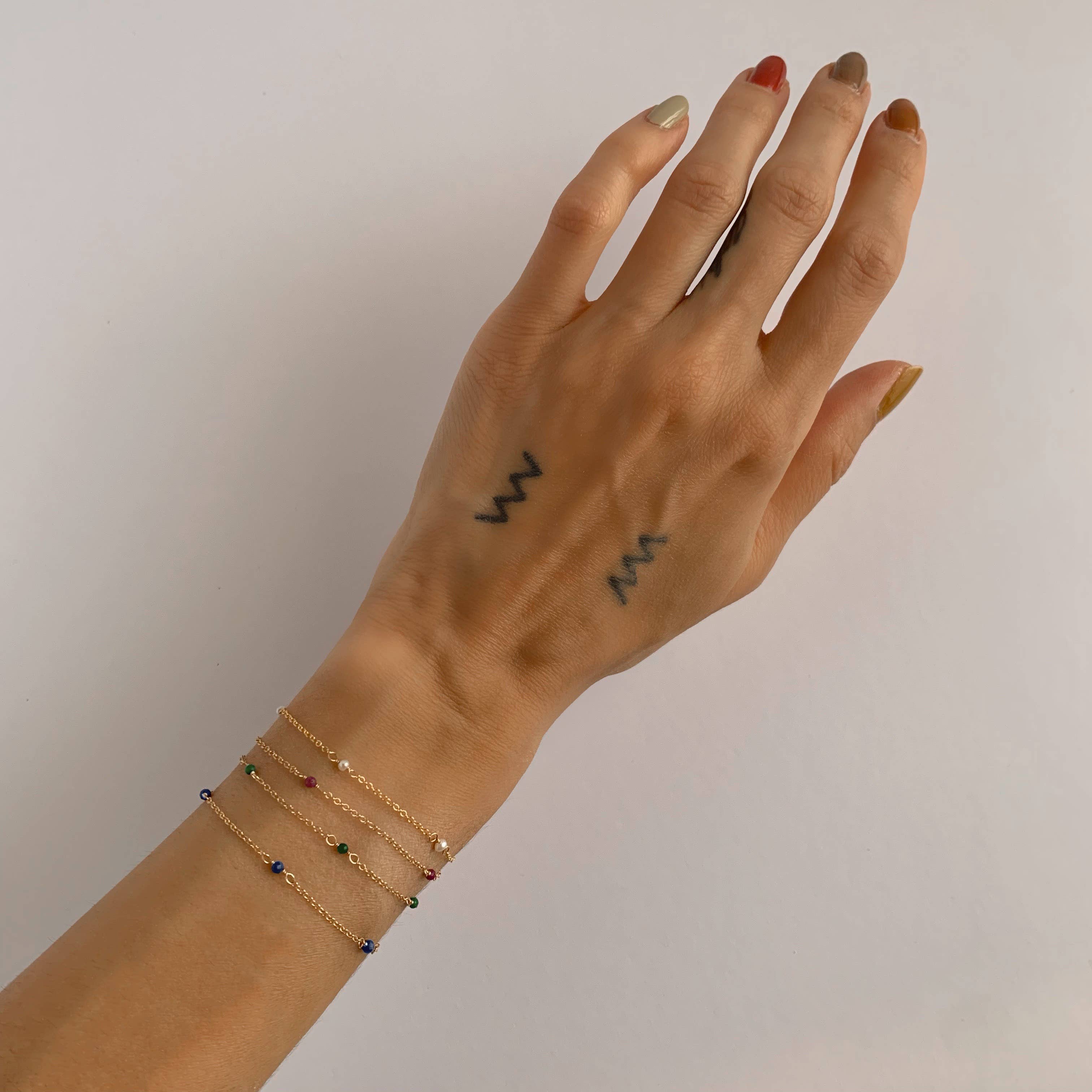 Lluvia Bracelet - Gold Filled / Pearl